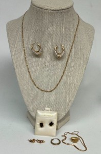 lot 5 image: Lot of Usable and Scrap 14K GOLD 9.3 grams