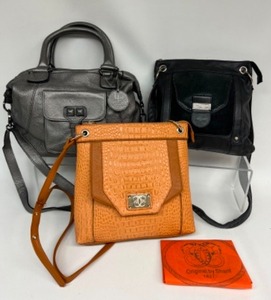 lot 411 image: Leather Sharif & Linea Pelle Bags