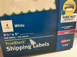 Avery Four-Up Shipping Labels