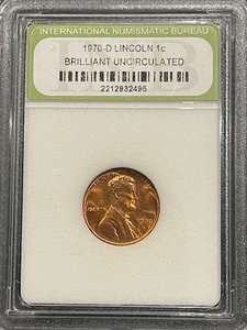 lot 34 image: 1970-D Lincoln Cent Brilliant Uncirculated