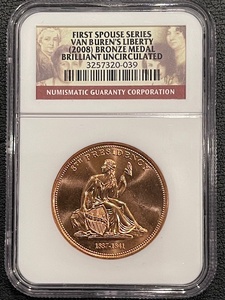 lot 54 image: 2008 Van Burens Liberty Bronze Medal NGC Brilliant Uncirculated