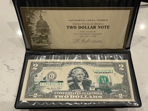 lot 55 image: $2 Dollar Note South Dakota Uncirculated