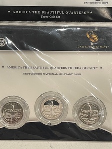 lot 71 image: America the Beautiful 3 Coin Quarter Set