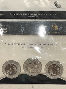 lot 72 image: America the Beautiful 3 Coin Quarter Set