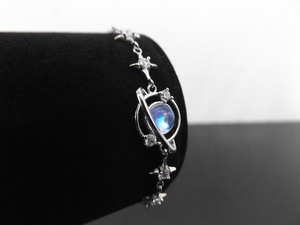 NEW .925 Sterling Silver Moonstone Crystal All Seeing Eye Bracelet