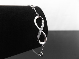 NEW .925 Sterling Silver Infinity Crystal Bracelet
