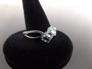 NEW .925 Sterling Silver Topaz Crystal Ring Size 10
