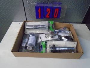 lot 120 image: Flat of newused hardware. As shown.