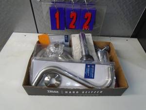 lot 122 image: Flat of newused hardware. As shown.