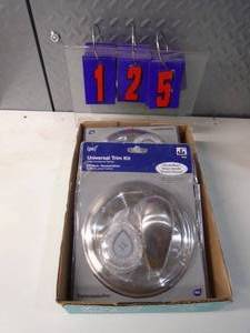 lot 125 image: Flat of newused hardware. As shown.