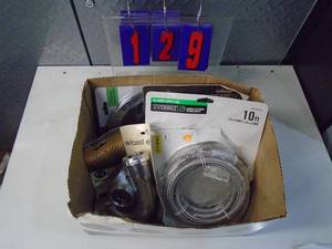 lot 129 image: Flat of newused hardware. As shown.