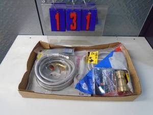 lot 131 image: Flat of newused hardware. As shown.