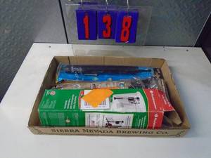 lot 138 image: Flat of newused hardware. As shown.