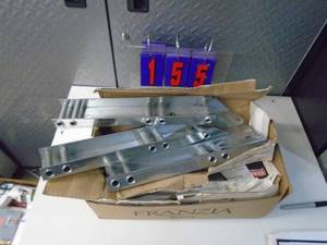 lot 155 image: Flat of newused hardware. As shown.