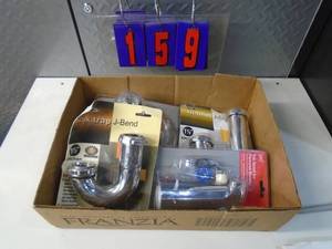 lot 159 image: Flat of newused hardware. As shown.