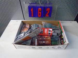lot 162 image: Flat of newused hardware. As shown.