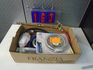lot 163 image: Flat of newused hardware. As shown.