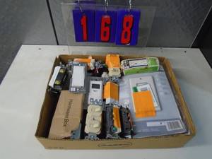 lot 168 image: Flat of newused hardware. As shown.
