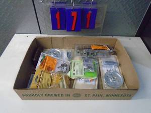 lot 171 image: Flat of newused hardware. As shown.