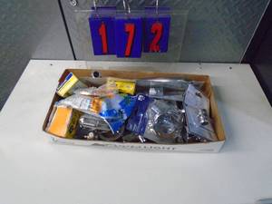 lot 172 image: Flat of newused hardware. As shown.