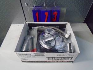 lot 173 image: Flat of newused hardware. As shown.