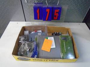lot 175 image: Flat of newused hardware. As shown.