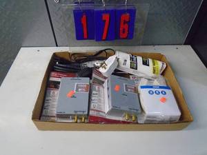 lot 176 image: Flat of newused hardware. As shown.