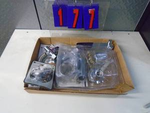 lot 177 image: Flat of newused hardware. As shown.