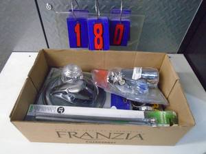 lot 180 image: Flat of newused hardware. As shown.