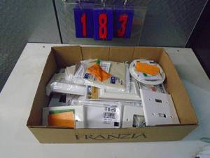 lot 183 image: Flat of newused hardware. As shown.