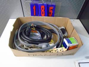 lot 185 image: Flat of newused hardware. As shown.