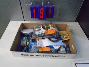 lot 191 image: Flat of newused hardware. As shown.