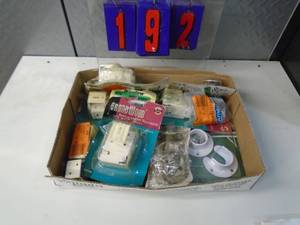 lot 192 image: Flat of newused hardware. As shown.