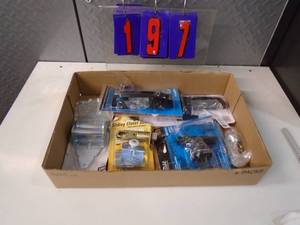 lot 197 image: Flat of newused hardware. As shown.