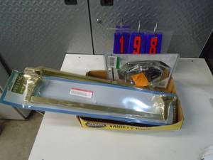 lot 198 image: Flat of newused hardware. As shown.