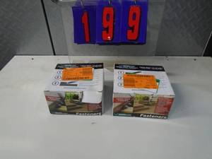 lot 199 image: Flat of newused hardware. As shown.