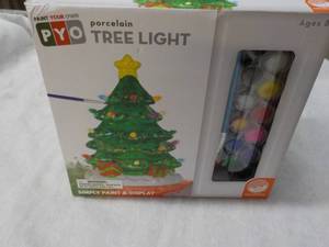 PYO Paint Your Own Porcelain Tree Light - New