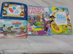 Thomas and Friends, Candyland and Chutes and Ladders- all new