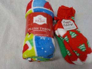 New Holiday Throw and Cozy Socks