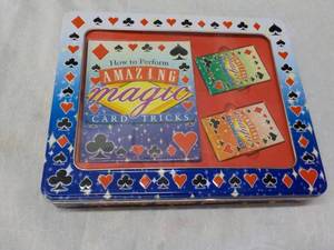 How to Perform Amazing Magic Card Tricks new in a tin storage box