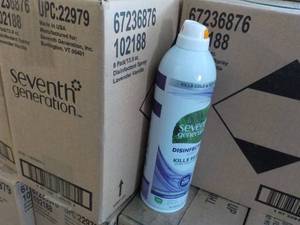 16 x 13.8 oz Cans Seventh Generation Disinfectant Spray Lavender Vanilla