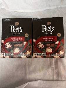 2 x 22 count K-Cups Peets Peppermint Mocha Coffee