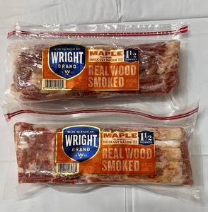 2 x 1.5ob Packages of Thick Cut Maple Bacon