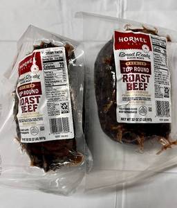 2 x 2lb Hormel Premium Top Round Fully Cooked Sliced Roast Beef