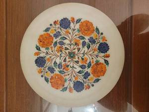 Vintage Floral Pietra Dura Plate.