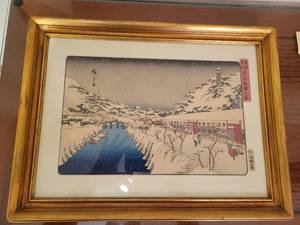 Utagawa Hiroshige (Ando Hiroshige) Landscape Japanese Woodblock Print 1850s