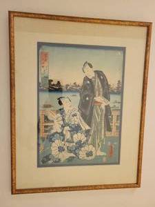 Original Japanese Woodblock Print.