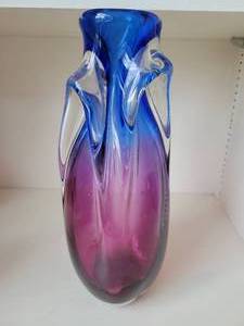 1950s Vintage Multi Colored Murano Vase.