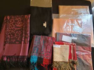 2 Pashminas,  4 Alpaca Scarfs and a ladies Cape.