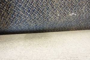 lot 31 image: 18-ft. Approx. Carpet Remnant Color Grey Blue Slate-Tone
